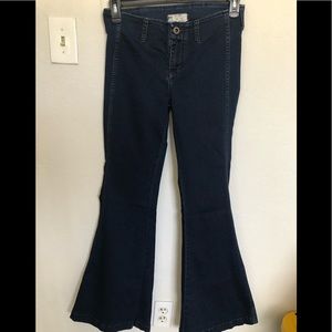Free People Navy Blue Bell bottoms